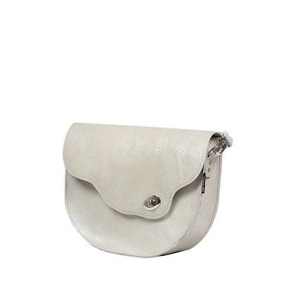 beżowa skórzana torebka damska