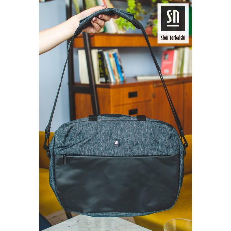 torba na laptop 14" popielata e-Traveler Słoń Torbalski