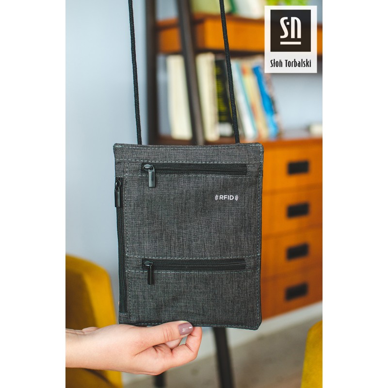 saszetka Traveler RFID popielata