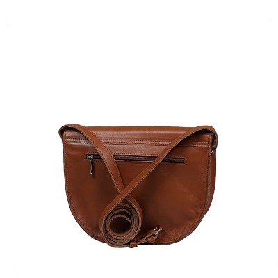 skórzana brązowa torebka tył