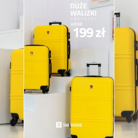 🧳✨ Czas na nowe podróże! Duże walizki podróżne w Słoniu Torbalskim już od 199 zł! 😍
.
Stylowe, pojemne i gotowe na każdą przygodę – od weekendowego city breaku po dalekie wyprawy 🌍✈️
Nie czekaj, spakuj się ze Słoniem! 💙🐘
#SłońTorbalski
.
#walizki #promocja #travelstyle #podróże #okazja #travelready #walizkamarzeń #żółtawalizka #wakacje #odpoczynek #travel #promocja #okazja #nieprzegap