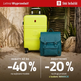 Summer sale mode: ON! ☀️🌴 
Planujesz urlop? 

Słoń Torbalski ma dla Ciebie idealny pretekst, by spakować się w wielkim stylu!🐘

Właśnie ruszyła nasza Letnia Wyprzedaż, a w niej zgarniasz:
✨ Rabaty aż do -40% na wybrane modele
✨ Dodatkowe -20% na drugi produkt! 

Wystarczy, że w koszyku wpiszesz kod: WAKACJE 🎒🧳

Mixuj kolory, łącz walizki z plecakami lub torebkami i twórz zestawy, które podbiją każdy wakacyjny kurort🏖️

Kliknij link w bio i złap swój wakacyjny rabat! 💸

#slontorbalski #letniawyprzedaż #summersale #promocje #kodrabatowy #wakacje2026 #travelessentials #walizka #plecak #polskidesign